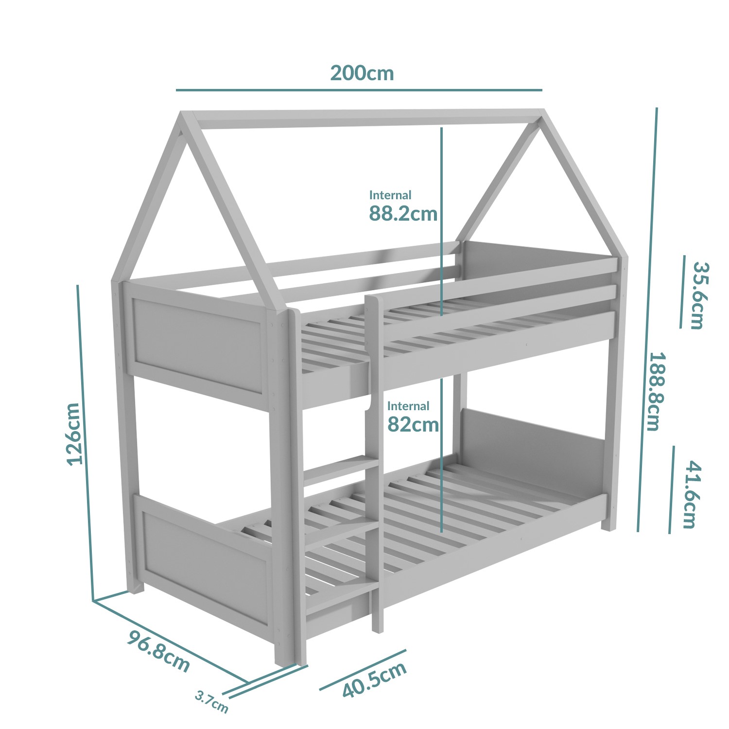Read more about House bunk bed in grey coco